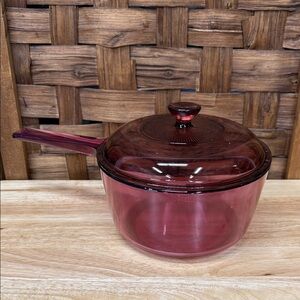 Corningware 1.5L Purple Glass Cookware with Lid